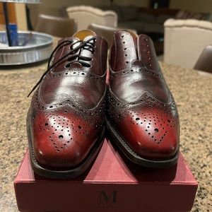 Men’s burgundy Maison Forte wingtips